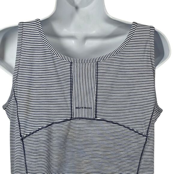 Duluth Trading Co Women's Pier Genius Shelf Bra Tank Navy/White Size L - Picture 4 of 9